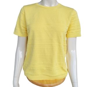 short sleeve yellow sweater size petite medium by Alfred Dunner